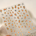Thermal Imaging Heat Map Nail Stickers Silver Chrome Y2K Decals