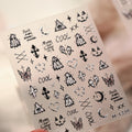 Ghost Skull Halloween Nail Stickers | Cute Spooky Goth Decals M1239