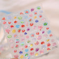 3D Kawaii Ice Cube & Fruit Jelly Nail Stickers