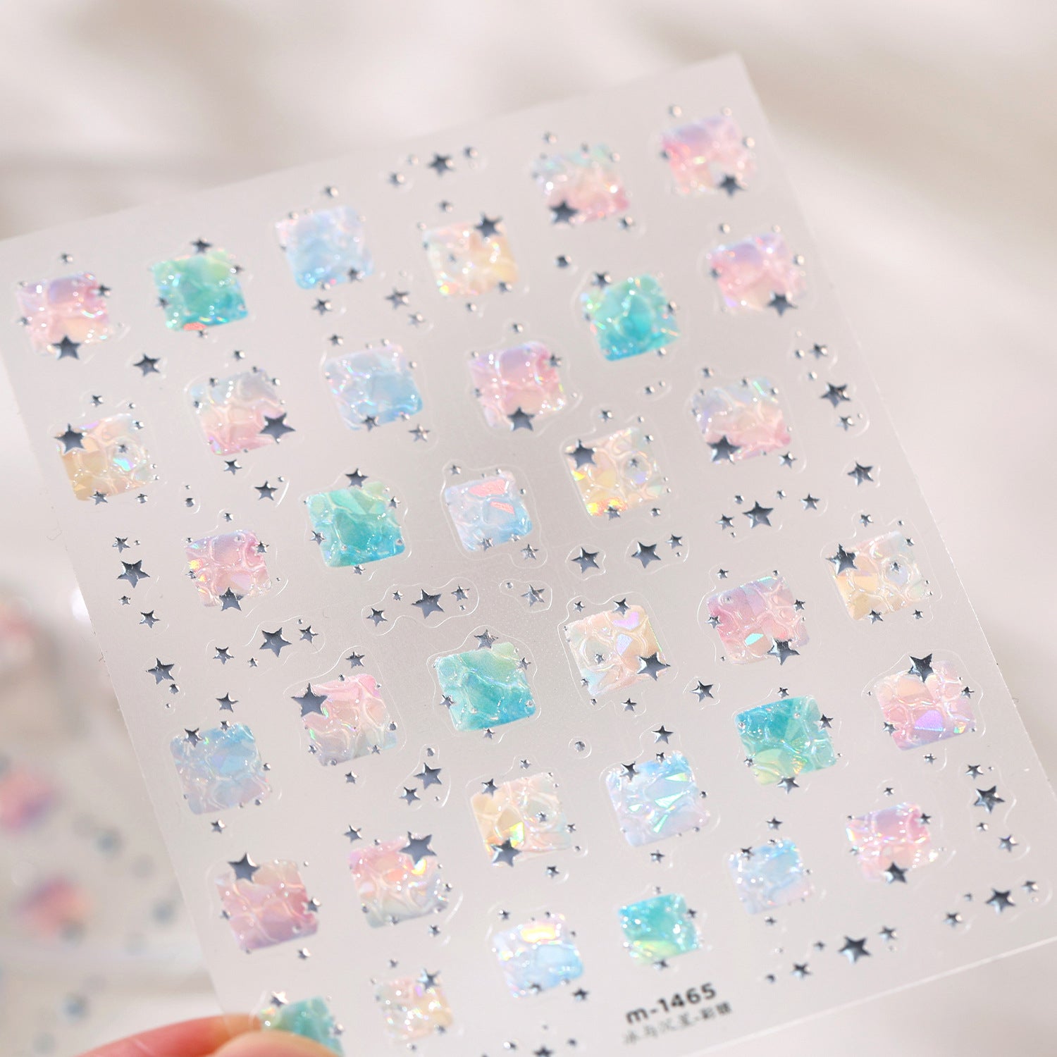 3D Kawaii Ice Cube & Fruit Jelly Nail Stickers 1465
