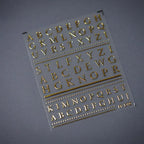 Metal Alphabet Nail Art Stickers Adhesive Sliders Silver Gold Initials Sticker Decals M146 gold