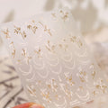Elegant Gold Bamboo 3D Nail Stickers - Chinoiserie Decals 1477