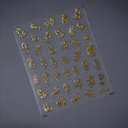 Dragon Design Nail Art Stickers Adhesive Metal Color Dragon Sticker Decals M149 gold