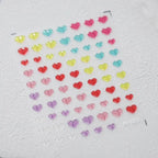 Nail Art Stickers Adhesive Slider Candy Colors Love Heart Jelly Sticker Decals M152