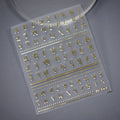 Gold Initials Nail Art Stickers Adhesive Silver Alphabet Letters Sticker Decals M161 gold