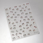 Cartoon Eyes Nail Art Stickers Adhesive Embossed Jelly Eyes Sticker Decals M173