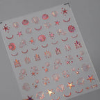 Laser Starfish Nail Art Stickers Adhesive Slider Embossed Shell Sea Sticker Decals M176
