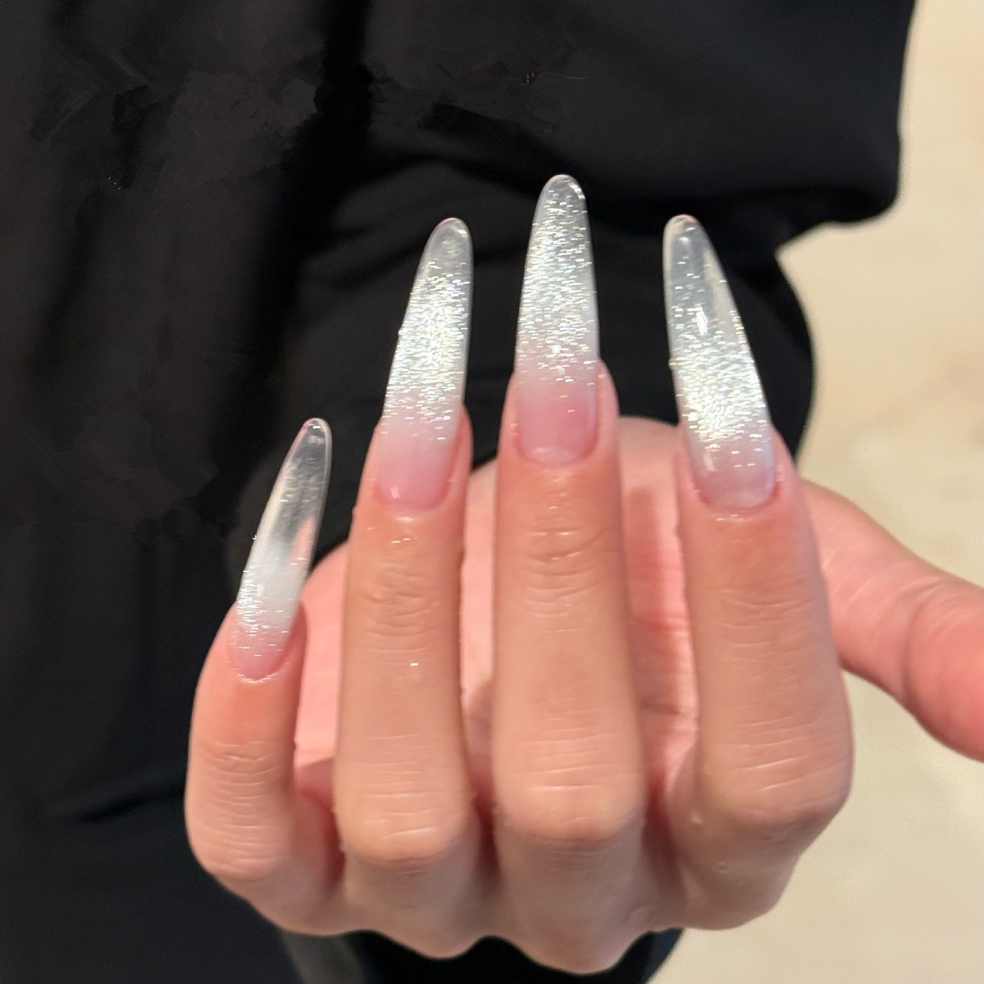 Clear Cat Eye Gel Polish - Glitter Magnetic Nail Gel 12ml