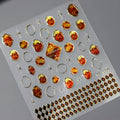 Amber Print Nail Art Stickers Tortoiseshell Amber Design Adhesive Sticker Decals M186