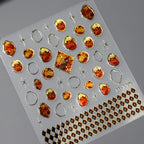 Amber Print Nail Art Stickers Tortoiseshell Amber Design Adhesive Sticker Decals M186