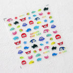 Summer Sea Life Nail Art Stickers Adhesive Slider Embossed Jellyfish Sticker Decals M189