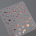 Fantasy Fireworks Nail Art Stickers Adhesive Embossed Fireworks Sticker Decals M195 pink