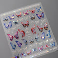 3D Butterfly Nail Art Stickers Adhesive Slider Laser Butterfly Sticker Decals M198