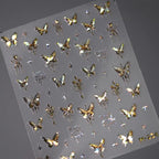Nail Art Stickers Adhesive Slider Embossed Laser Butterfly Sticker Decals M224