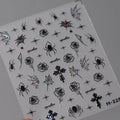Nail Art Stickers Adhesive Slider Embossed Spider Rose Sticker Decals M225