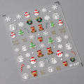 Christmas Snowman Nail Art Stickers Snowflake Winter Adhesive Sticker Decals M227