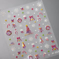 Christmas Tree Nail Art Stickers Adhesive Xmas Snowflakes Sticker Decals M253