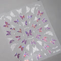 Nail Art Stickers Adhesive Slider Laser Butterfly Sticker Decals M262