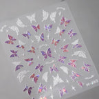 Nail Art Stickers Adhesive Slider Laser Butterfly Sticker Decals M262