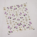 Rose Nail Art Stickers Adhesive Slider Metal Color Flowers Sticker Decals M319