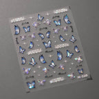 Blue Butterfly Nail Art Stickers Adhesive Slider Butterfly Wing Sticker Decals M320