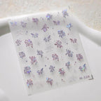 Black Rose Flower Nail Art Stickers Adhesive Slider Rose Butterfly Sticker Decals M326