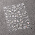 White Swan Nail Art Stickers Adhesive Slider Swan Flower Sticker Decals M327