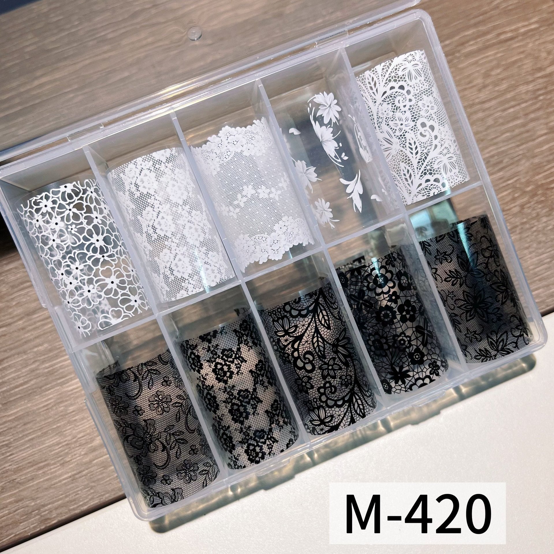 Vintage Floral Lace Nail Foil Collection