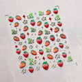 Strawberry Nail Art Stickers Jelly Fruit Adhesive Embossed Sticker Decals M494