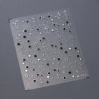 Silver Star Nail Decals | 3D Stars Dot Nail Stickers for Gradient Manicure 