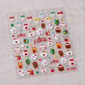 Christmas Nail Art Stickers Santa Claus Snowman Adhesive Sticker Decals for Holiday Manicures M701