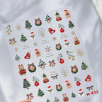 Cute Christmas Nail Stickers | Xmas Tree Gingerbread Man Decals M832