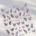 3D Butterfly Nail Stickers – Ultra-Thin Holographic Nail Art Decals M872