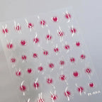 Metal Silver Nail Art Stickers French Lines Nail Art Adhesive Sticker Decals M884