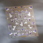 Nail Art Stickers Jewelry Design Adhesive Embossed Sticker Decals M889