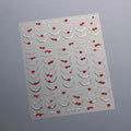 Metal Silver Nail Art Stickers French Lines Nail Art Adhesive Sticker Decals M919