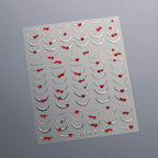 Metal Silver Nail Art Stickers French Lines Nail Art Adhesive Sticker Decals M919