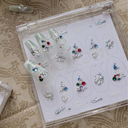 Handmade 5D Christmas Nail Charms Set