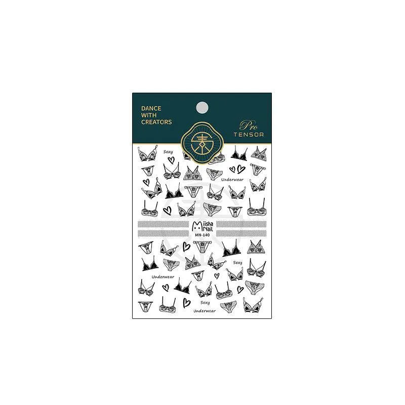 Summer Bikini Design Nail Art Stickers 3D Adhesive Slider For Summer Beach Sticker Decals MN140