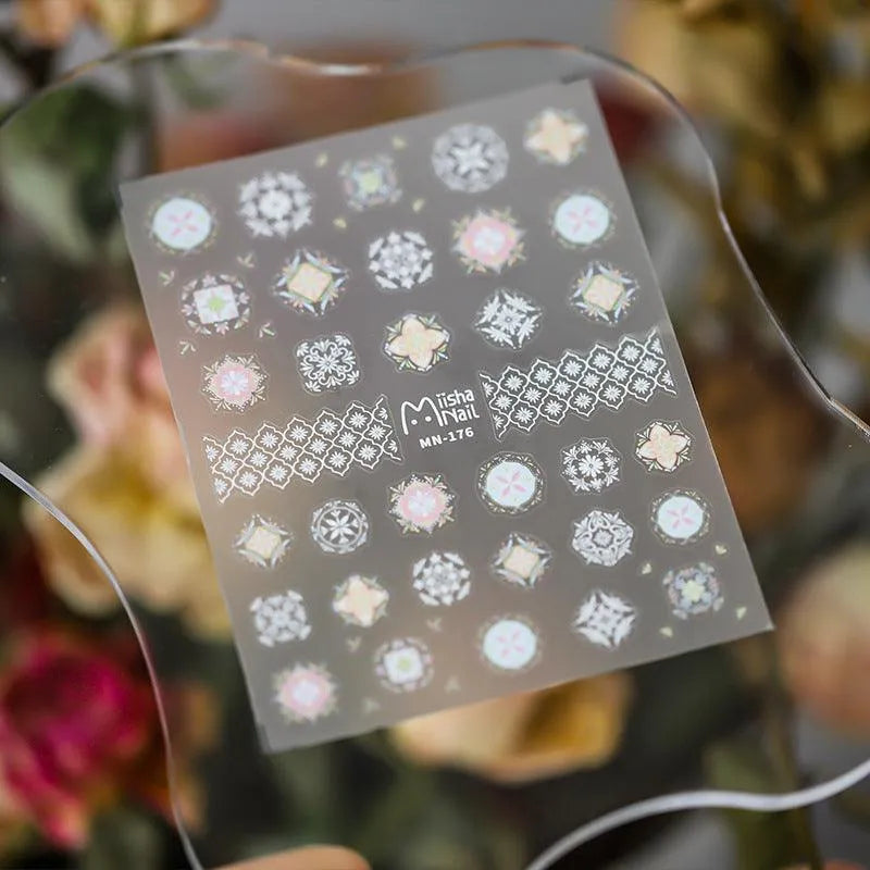Nail Art Stickers Adhesive Slider Embossed Bohemia Style Sticker Decals MN176