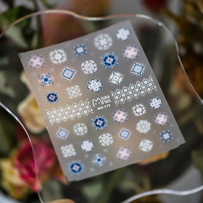 Nail Art Stickers Adhesive Slider Embossed Bohemia Style Sticker Decals MN178