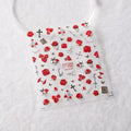 Red Rose Nail Art Stickers Adhesive Slider Skull Embossed Sticker Decals MN270F