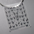 White Butterfly Nail Art Stickers Adhesive Slider Snake Sticker Decals MN333