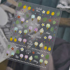 3D Summer Ice Cream & Tropical Nail Stickers - Kawaii Dessert Decals 1034