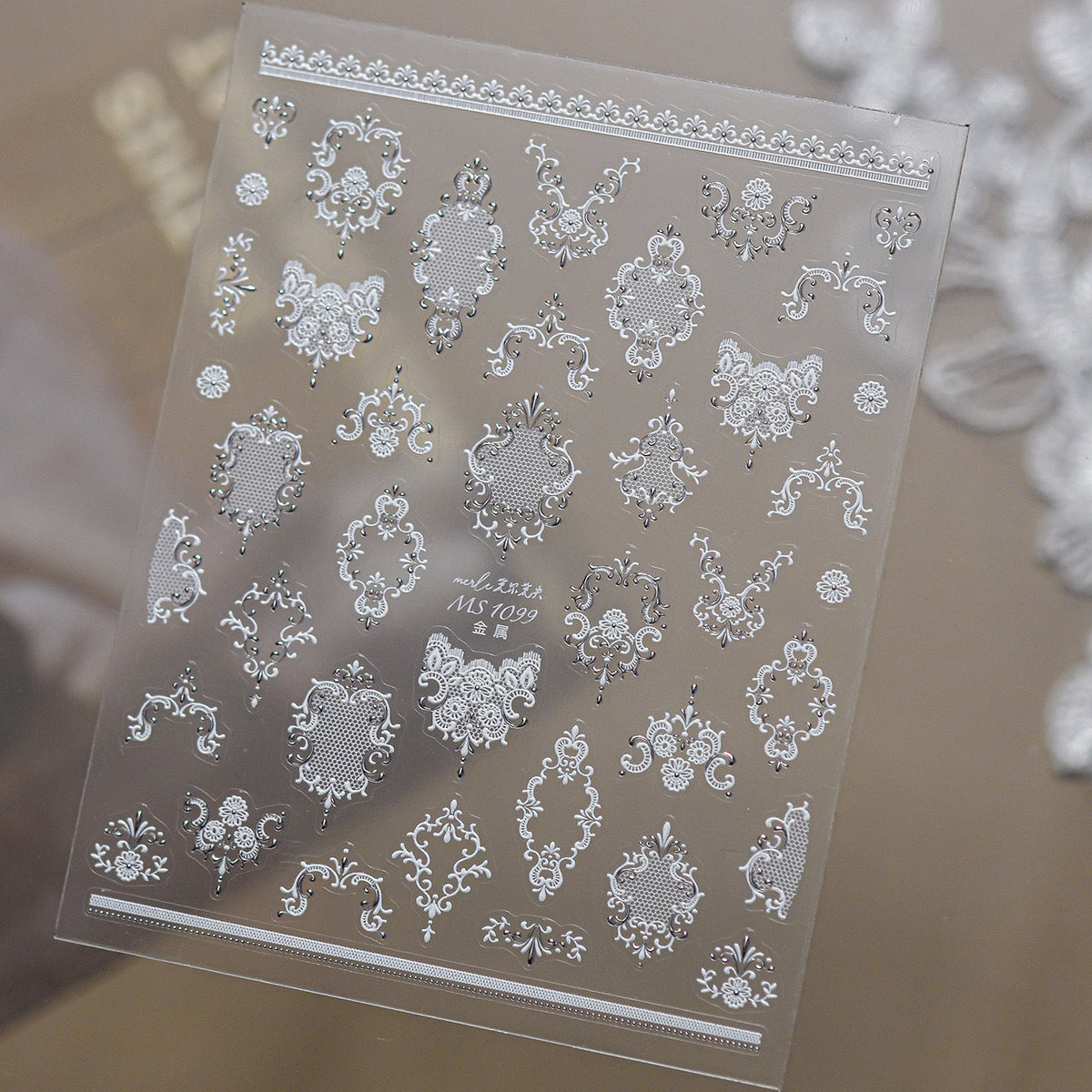 Baroque Vintage Lace Nail Art Stickers 1099