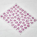 Neon Love Heart Nail Art Stickers Hollow Decals for Valentine's Day