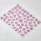 Neon Love Heart Nail Art Stickers Hollow Decals for Valentine's Day