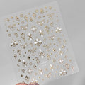 5D Gold White Totem Embossed Nail Stickers MS475