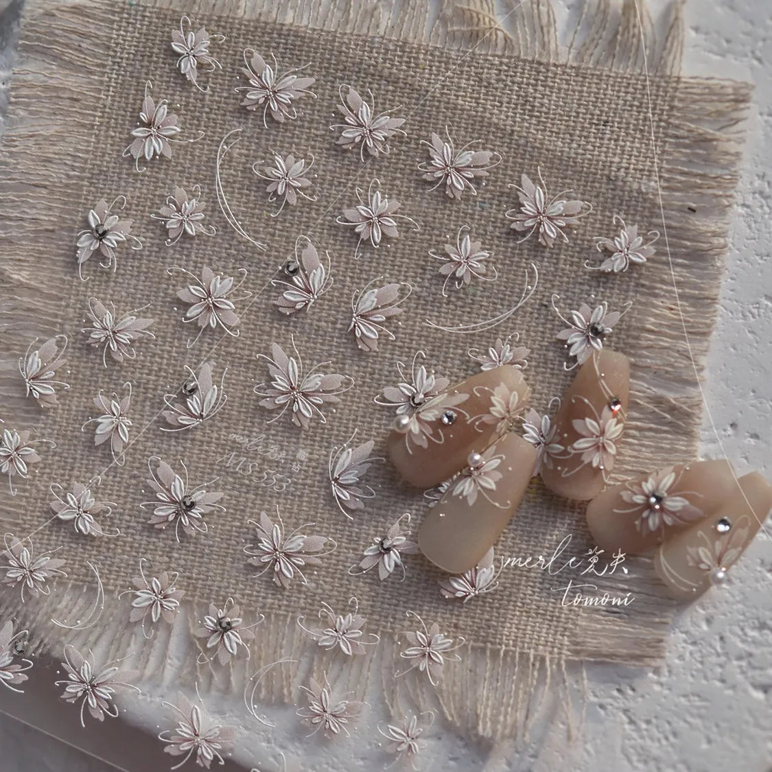 Aurora Light Butterfly Nail Art Stickers Adhesive Embossed Wings Sticker Decals MS483