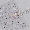 Black White Butterfly Nail Sticker Speckled Butterfly Wings Adhesive Sticker Decals MS584